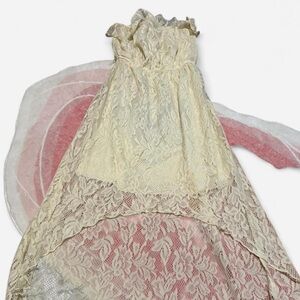 Trixxi Cream Lace Dress